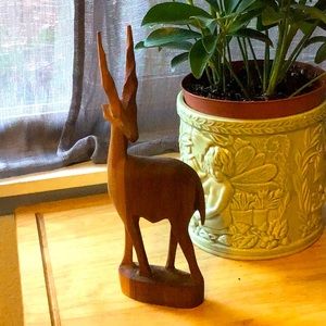Vintage Wood figurine- Ibex Kenya
